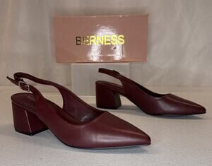 Berness Chloe Block Heel Wine Women’s Size 7